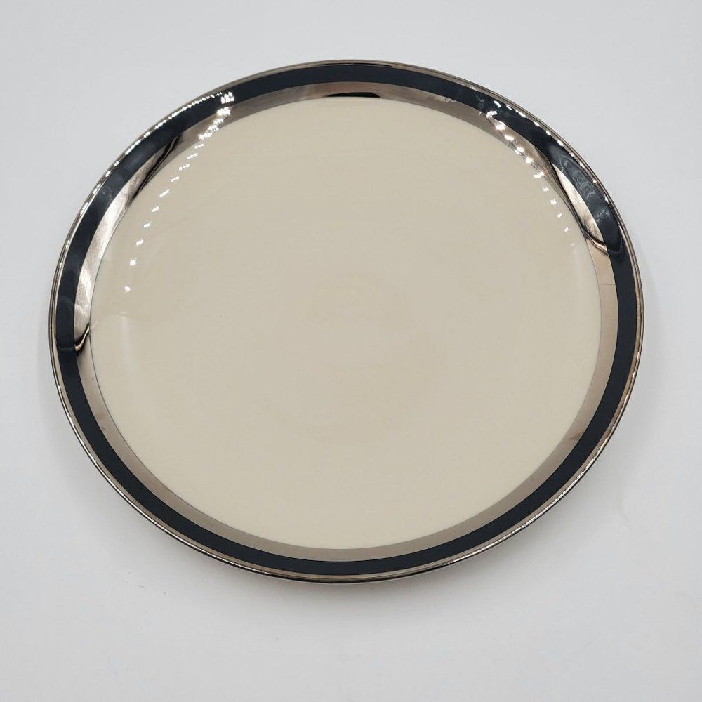 Gorham Flintridge China  Contessa Salad Plate 8.5" Platinum Coupe Dutch Blue